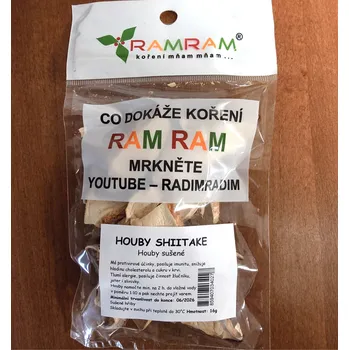Sušená potravina SHIITAKE - ŠITAKE HOUBY SUŠENÉ - hřiby 16 g RamRam