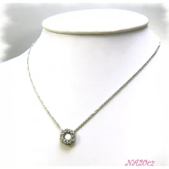 Náhrdelník bílé zlato 40 cm