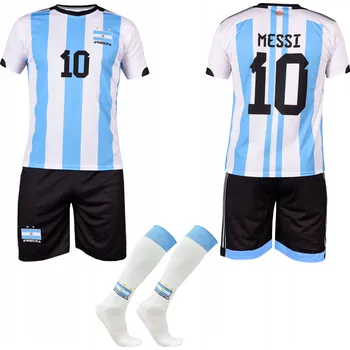 ShopJK Dětský fotbalový dres s podkolenkami Messi Argentina Rozměry: 122