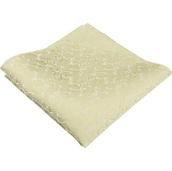 Látkový kapesník Béžový pánský kapesníček s elegantním ornamentálním vzorem