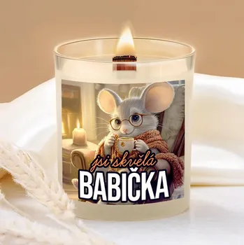 Svíčka Ahome Krásná svíčka s praskajícím knotem 450 g