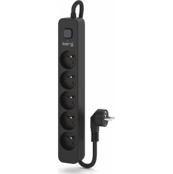 Prodlužovací kabel Napájecí lišta KERG s jističem - 5 zásuvky 16A 1,5m