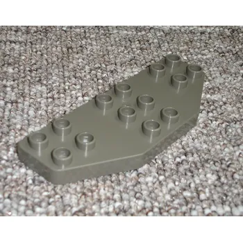Stavebnice LEGO Lego Duplo D20537 (2156) stříška (křídlo letadla) 8x3 tm. šedá POUŽITÉ