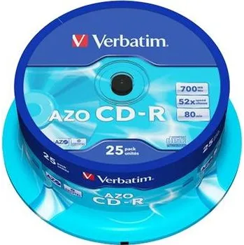 VERBATIM CD-R AZO 700MB, 52x, spindle 25 ks