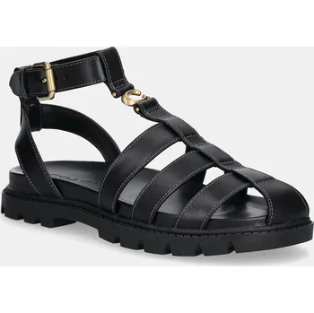 Dámská móda Kožené sandály Coach Leah CAR69.BLK černá 99X, EUR 36