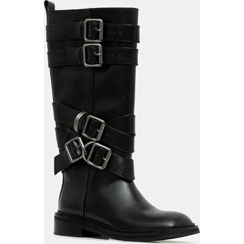 Dámské kozačky Kožené kozačky Andersson Bell Layered Strap Boots, 38, černá, 99X