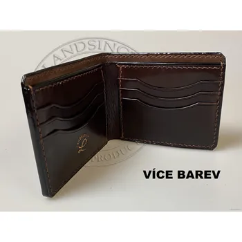 Peněženka Kožená pánská peněženka na karty (MOŽNOST VÍCE BAREVNÝCH VARIANT / Men’s leather card wallet – dark brown)
