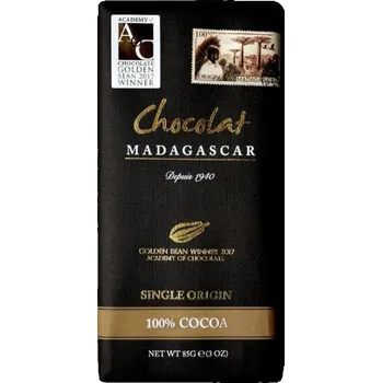 Čokoláda Chocolat Madagascar |100% čokoláda Madagascar - 85 g Single Origin Sambirano, tree-to-bar fine chocolate - 85 g