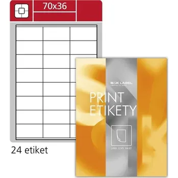 Kotouček do pokladny a tiskárny štítků Snímatelné etikety, bílé, 70,0 x 36,0 mm, 2400 ks