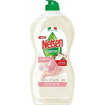 Nelsen prostředek na mytí nádobí Sensitive Burro di Karite, 850 ml
