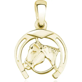 Přívěsek Olivie Stříbrný přívěsek PODKOVA S KONĚM GOLD 4556 Ag 925; ≤1,5 g.