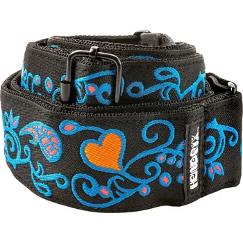 Kytarový popruh Dunlop JH24 Hendrix Blacklight Monterey Blue Kytarový pás (Jako nové)