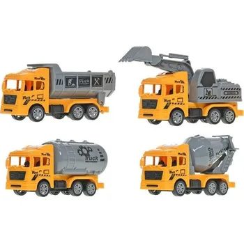 autíčko Mikrotrading Vozidla stavební 11 cm zpětný chod 8 ks