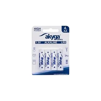 Článková baterie Akyga alkalická baterie AA LR6 Zn-MnO2, 1.5V/3050mAh, blister 4x