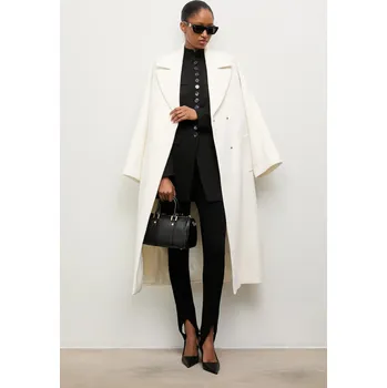 Dámský kabát Vlněný kabát Answear.LAB WA23.KPD008. bílá 00X, vel. L