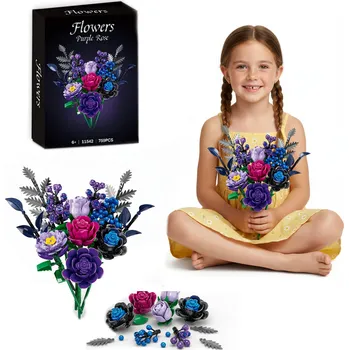 ostatní stavebnice Lebula Stavební kostky sada květin 759 el. kusů g