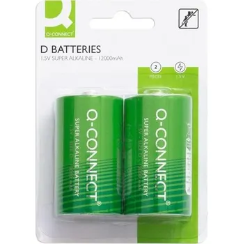 Článková baterie Alkalické baterie Q-Connect MN1300, LR20, D, 2 ks