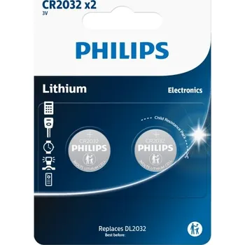 Článková baterie Baterie Philips CR2032P2/01B Lithiová 3.0V knoflíková 2ks