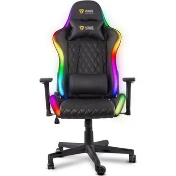 Herní židle Herní křeslo Yenkee YGC 300RGB Stardust, černé, podsvícené, polohovatelné