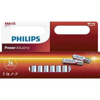 Článková baterie Baterie Philips LR03P12W/10 Power Alkalická AAA 12ks