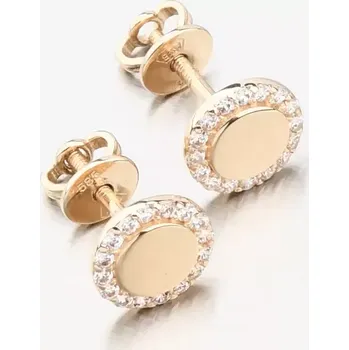 Náušnice Náušnice pecky se zirkony - zlato 585 GCA12-011