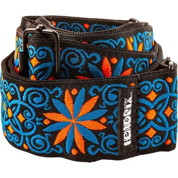 Kytarový popruh Dunlop JH25 Hendrix Blacklight Fillmore Blue Kytarový pás (Jako nové)