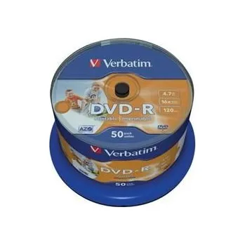 Příslušenství pro datový nosič VERBATIM DVD-R AZO 4,7GB, 16x, printable, spindle 50 ks