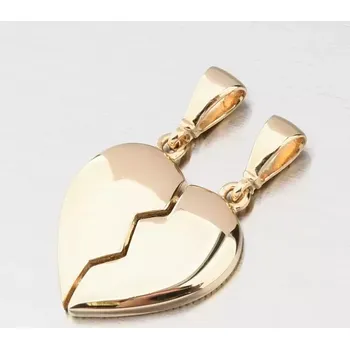 Přívěsek Přívěsek rozpůlená srdce - zlato 585 GCA13-018