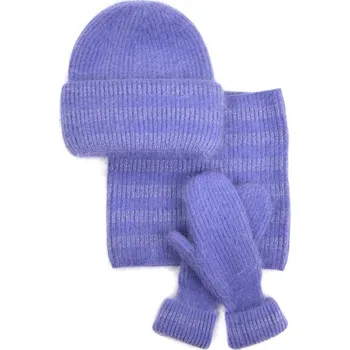 Čepice Čepice, nákrčník, palčáky -fialová