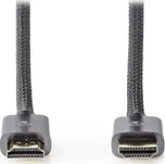 NEDIS PROFIGOLD High Speed HDMI 2.0 kabel s ethernetem/ 4K@60Hz/ zlacené konektory HDMI-HDMI/ bavlna/ šedý/ BOX/ 5m