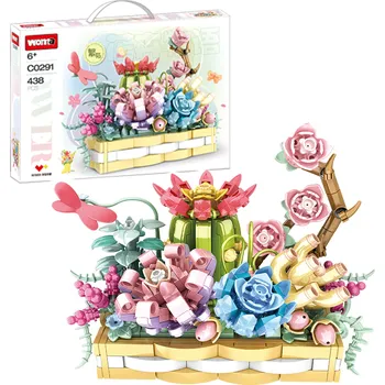 ostatní stavebnice Lebula Sada stavebních bloků 438 el. el pro děti květináč