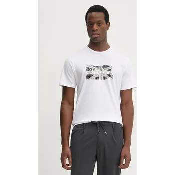 Pánské tričko Bavlněné tričko Pepe Jeans FLAG BW PM509720 bílá 00X, vel. XL