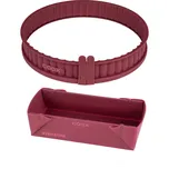 Coox Sada silikonové pečicí fromy M a formy na koláč, Ø 26 cm, červená