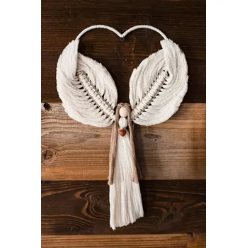 Anděl Aurea se srdcem s červeným jaspisem soška