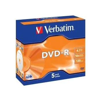 Příslušenství pro datový nosič VERBATIM DVD-R(5-Pack)Jewel/MattSlvr/16x/4.7GB