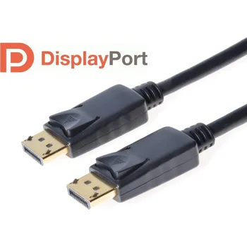 Video kabel PremiumCord DisplayPort 1.2 přípojný kabel M/M, zlacené konektory, 2m