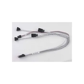 Datový kabel SUPERMICRO IPASS (SFF-8087) TO 4 SATA 43/43/33/33CM, W/ 43cm SB, right angle, pro SC113