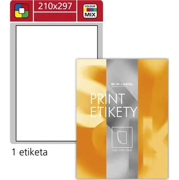 Kotouček do pokladny a tiskárny štítků Univerzální etikety S&K Label, 210 x 297 mm, bílé