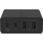 Belkin BOOST CHARGE™ 108W 4-portová USB-C Power Delivery GaN nástěnná nabíječka (USB-C 96W + USB-A 12W), černá