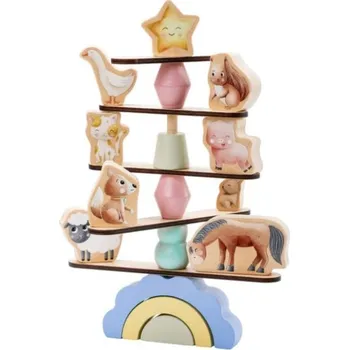 Dřevěná hračka eliNeli Balanční hra - Zvířátka