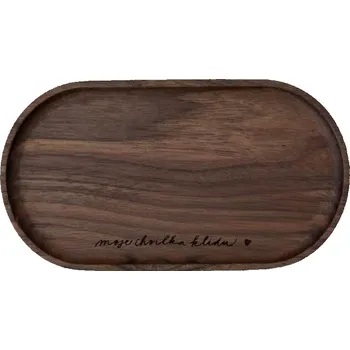 Bella Rose Dřevěný servírovací tácek Ořech Moje chvilka klidu – menší