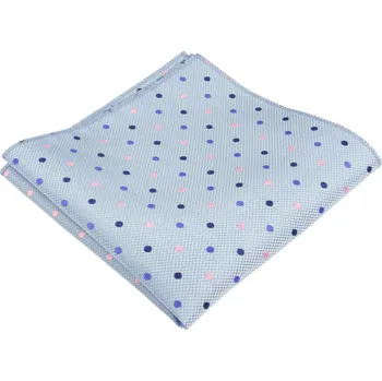 Látkový kapesník Světle modrý pánský kapesníček s barevnými puntíky