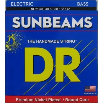 Struna pro kytaru a smyčcový nástroj DR Strings NLR5-40 Struny pro 5-strunnou baskytaru (Jako nové)