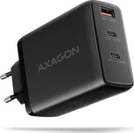AXAGON ACU-DPQ100, GaN nabíječka do sítě 100W, 3x port (USB-A + dual USB-C), PD3.0/PPS/QC4+/Apple