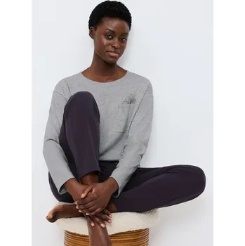 Dámské noční prádlo Dámské pyžamo TRIUMPH SETS PK 01 LSL X DARK GREY MELANGE 44 0