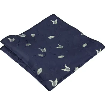 Látkový kapesník Tmavě modrý pánský kapesníček s květinovým vzorem