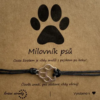 Náramek Krásné náramky Náramek simple - Psí tlapka (střibrný)