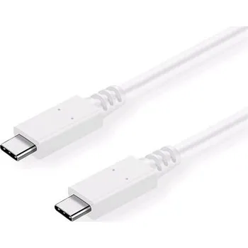 Počítač C-TECH Kabel USB 3.2, Type-C (CM/CM), PD 100W, 20Gbps, 1m, bílý