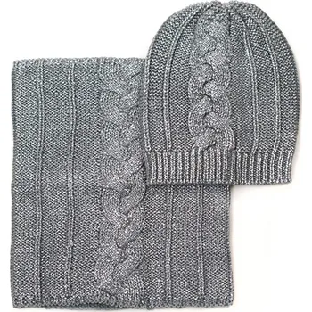 Čepice Komplet stříbrná řeka