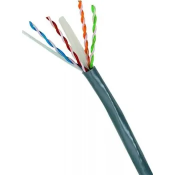 Kabel DATACOM Metráž UTP drát CAT6 PVC,Eca 50m šedý